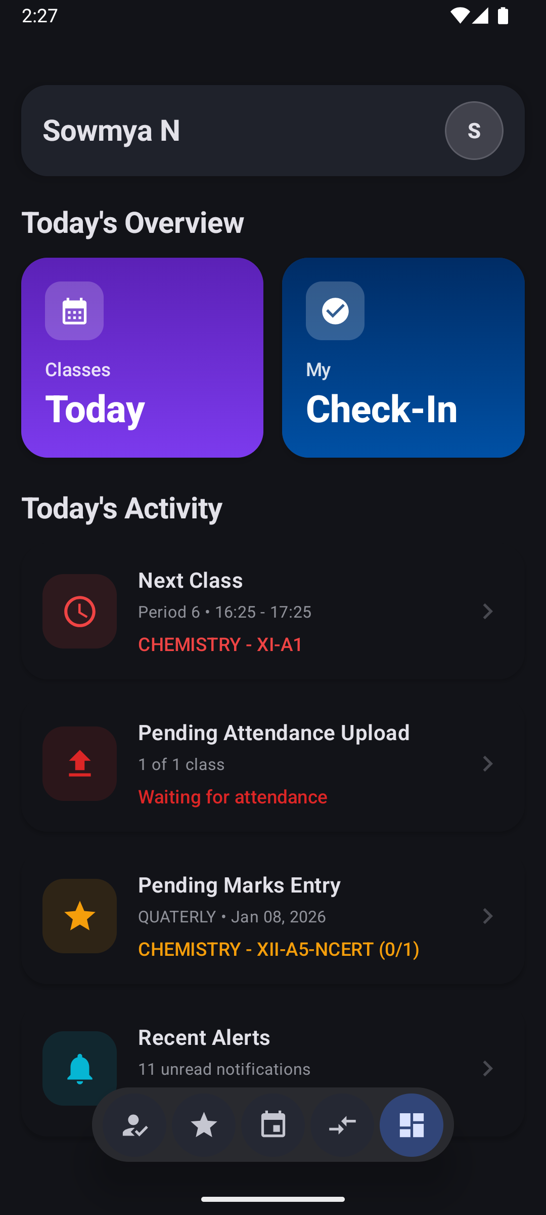 Teacher App Dark