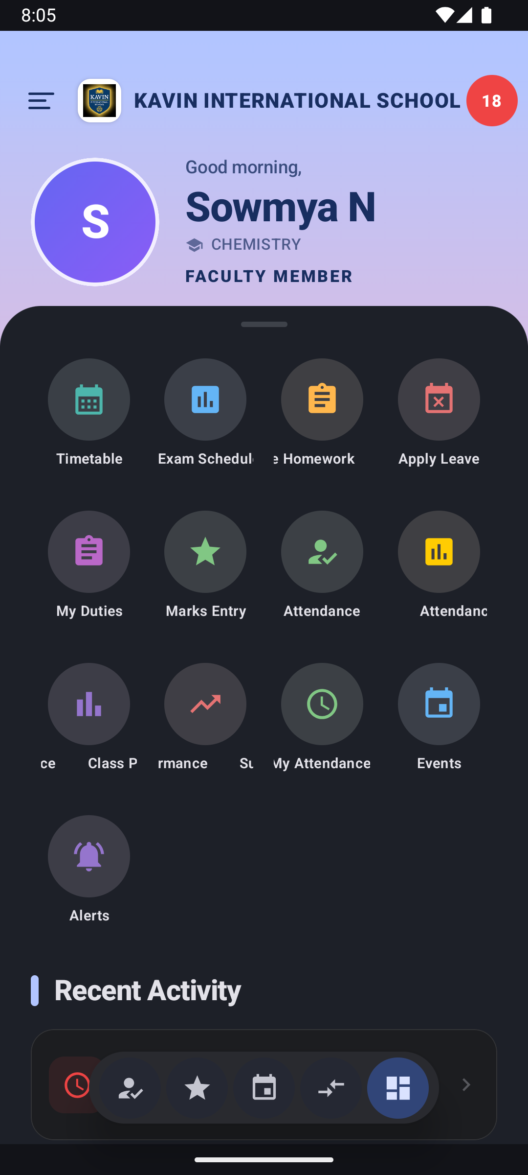 Teacher App Dark